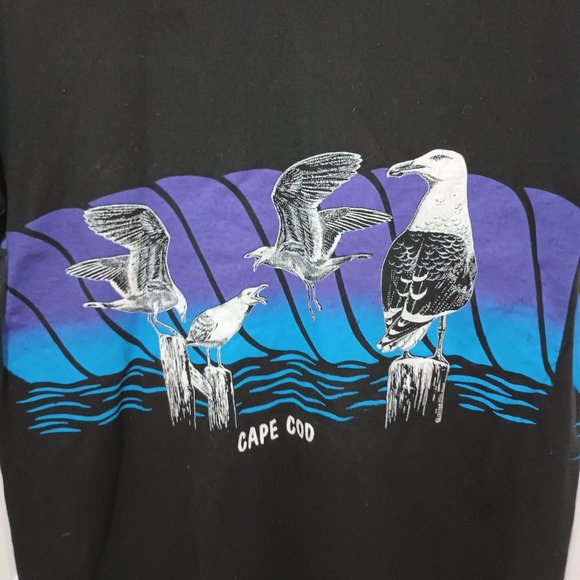 Men's Cape Cod Black T-Shirt XL  Comfortable Made in the U.S.A. Man's Shirt WOW - Picture 3 of 4